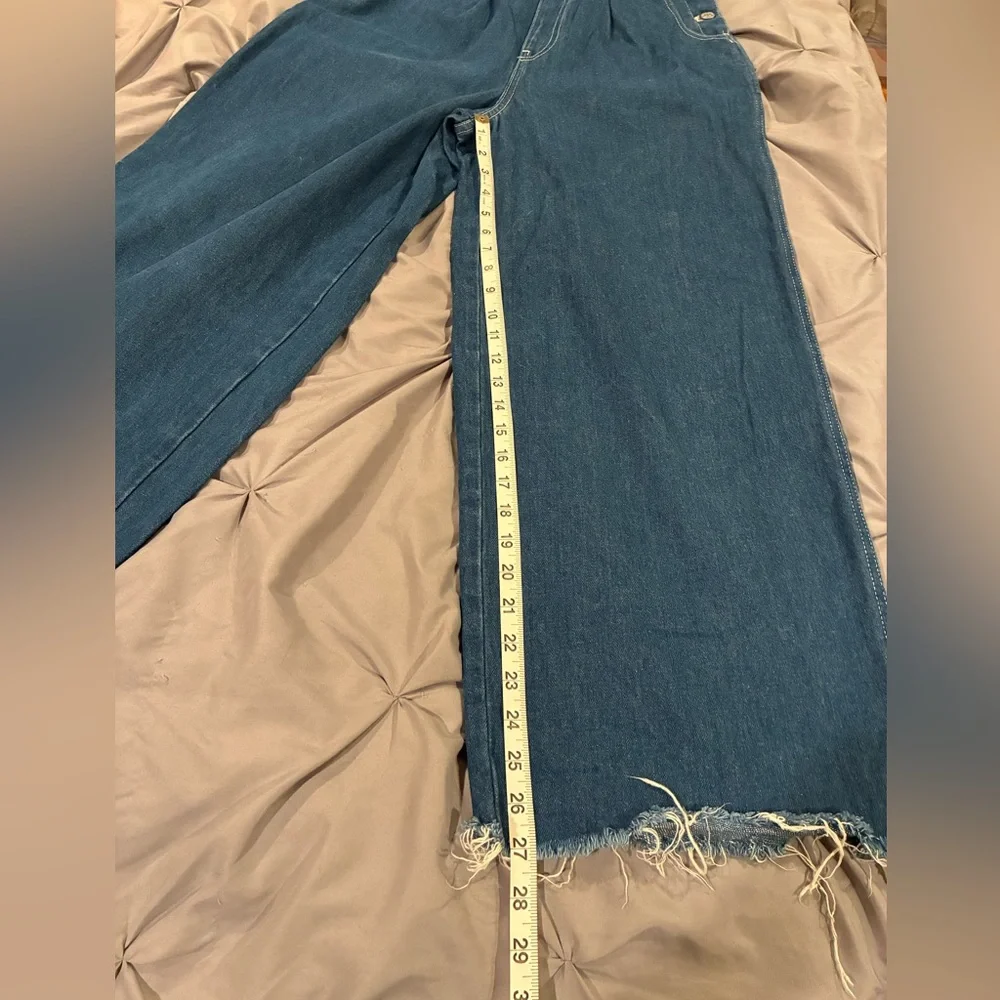 Madewell Blue Denim Wide Leg Overalls Sz 6 - Picture 14 of 14
